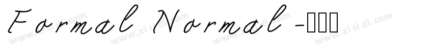 Formal Normal字体转换